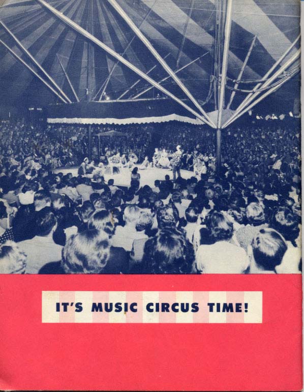 1957 Music Circus Season Souvenir Program, back cover