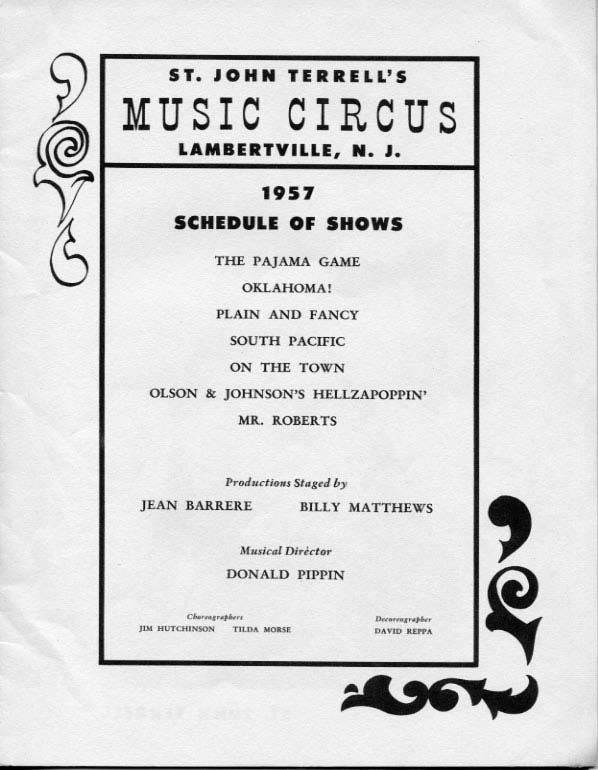 1957 Music Circus Season Souvenir Program, page 2