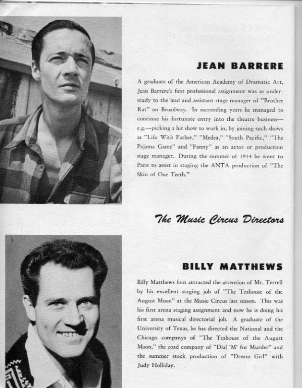 1957 Music Circus Season Souvenir Program, page 7