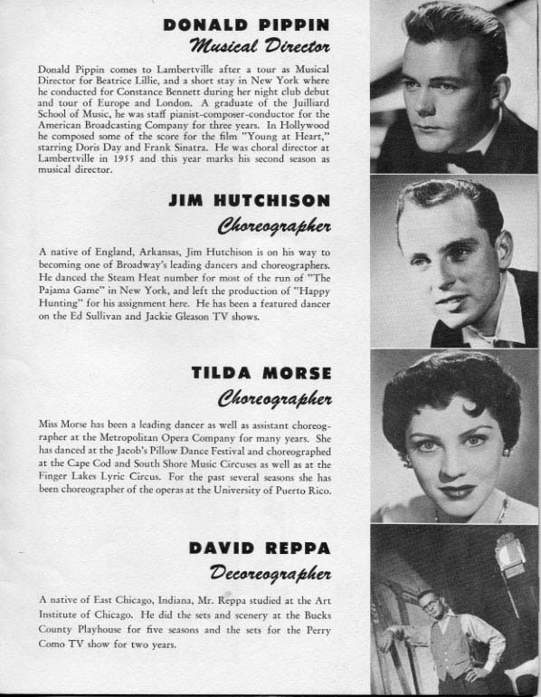 1957 Music Circus Season Souvenir Program, page 8