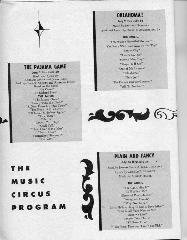 1957 Music Circus Season Souvenir Program, page 9