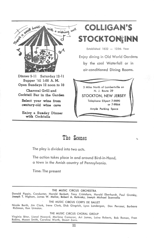 'Plain and Fancy' 1957 playbill, page 11