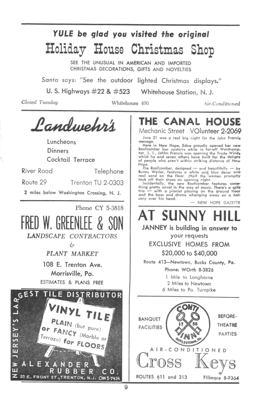 'Plain and Fancy' 1957 playbill, page 9