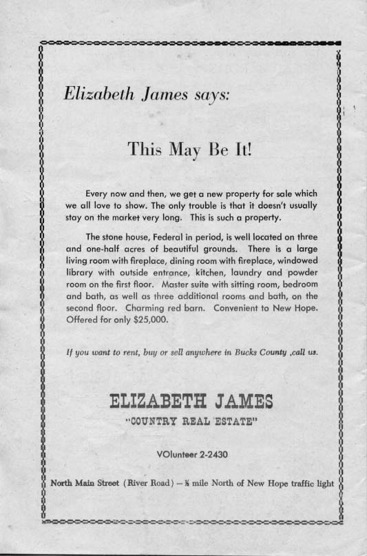 'Damn Yankees' 1958 playbill, backcover