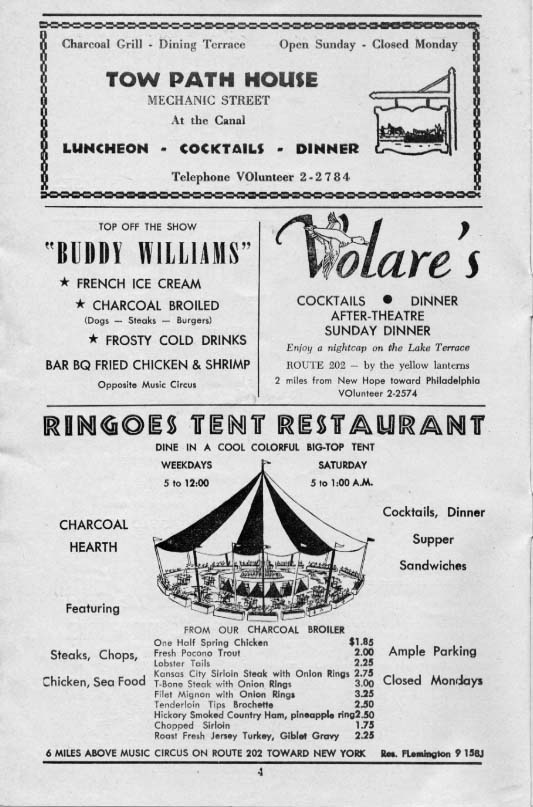 'Damn Yankees' 1958 playbill, page 4