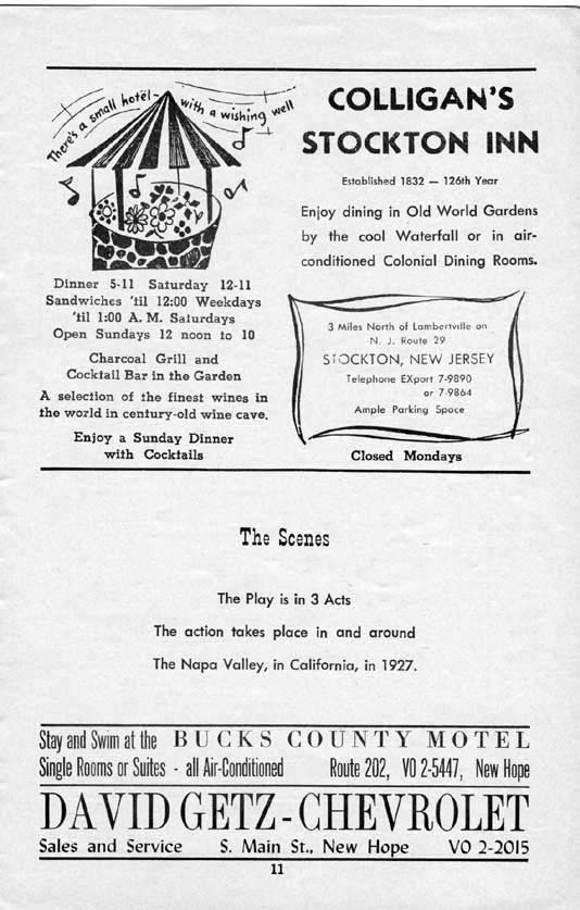 'The Most Happy Fella' 1958 playbill, page 11