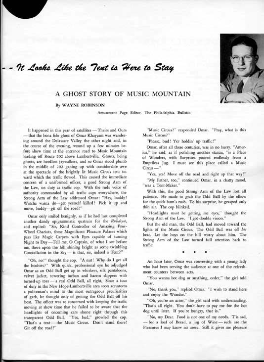 1958 Music Circus Season Souvenir Program, page 3