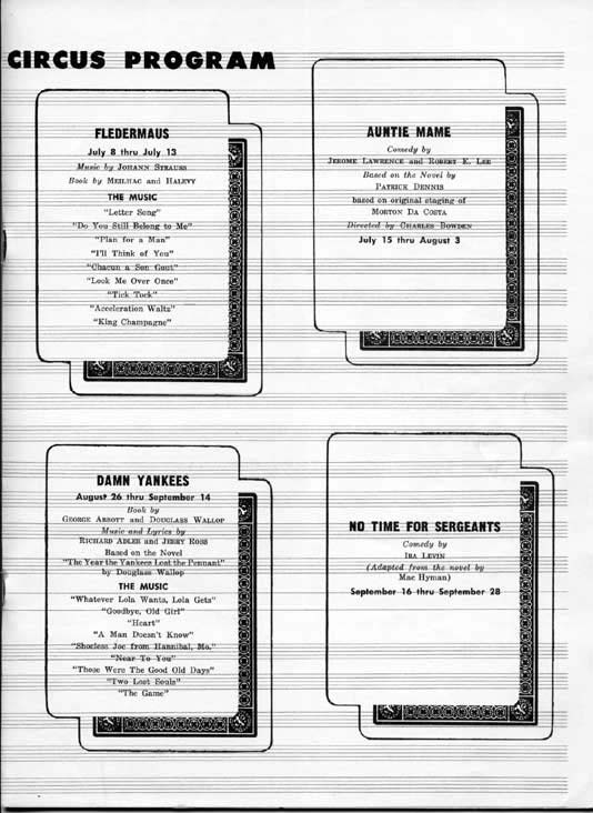 1958 Music Circus Season Souvenir Program, page 9
