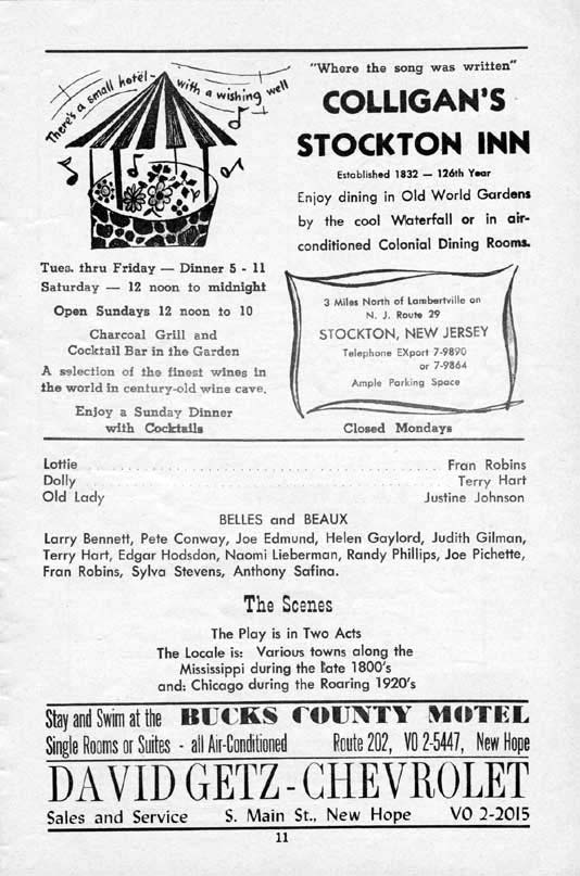 'Show Boat' 1958 playbill, page 11