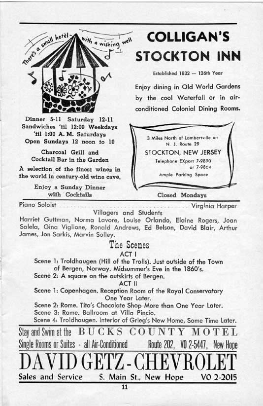 'Song of Norway' 1958 playbill, page 11