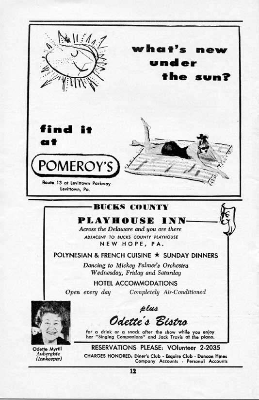 'Song of Norway' 1958 playbill, page12 