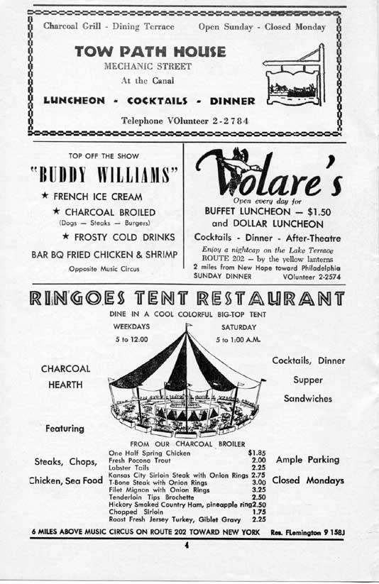 'Song of Norway' 1958 playbill, page 4