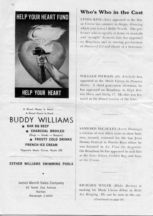 'Bells Are Ringing' 1959 playbill, page 15
