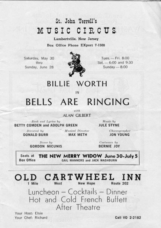 'Bells Are Ringing' 1959 playbill, page 5