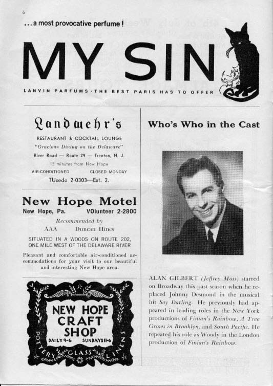 'Bells Are Ringing' 1959 playbill, page 8