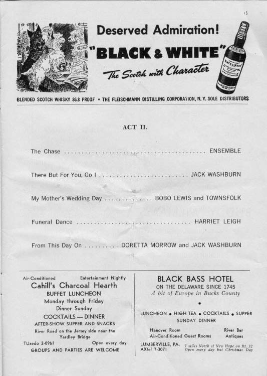 'Brigadoon' 1959 playbill, page 17