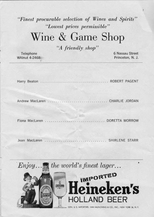 'Brigadoon' 1959 playbill, page 9