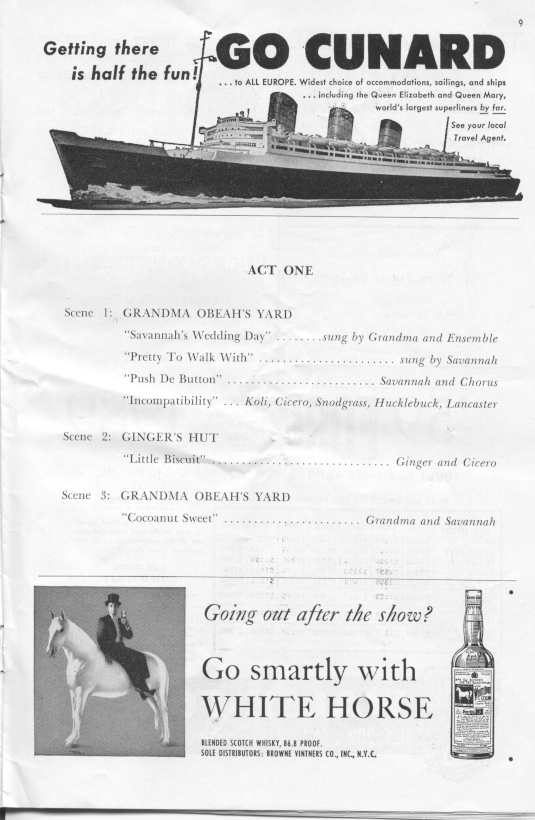 'Jamaica' 1959 playbill, page 11