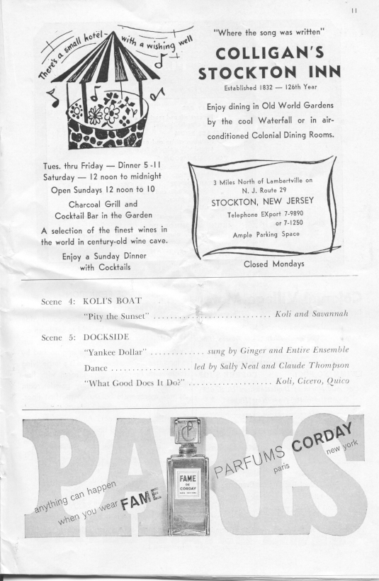 'Jamaica' 1959 playbill, page 13