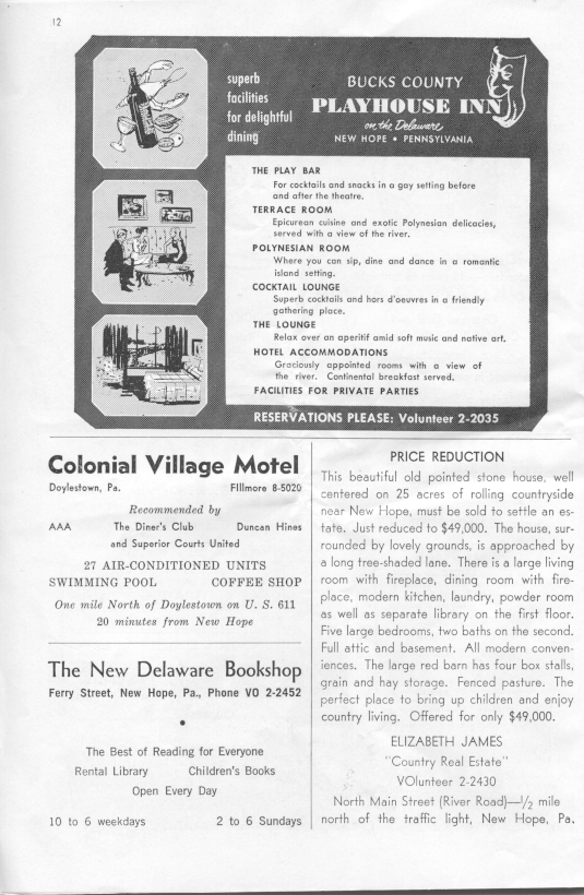 'Jamaica' 1959 playbill, page 14