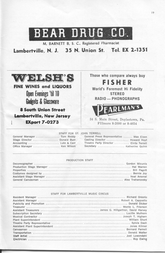 'Jamaica' 1959 playbill, page 21