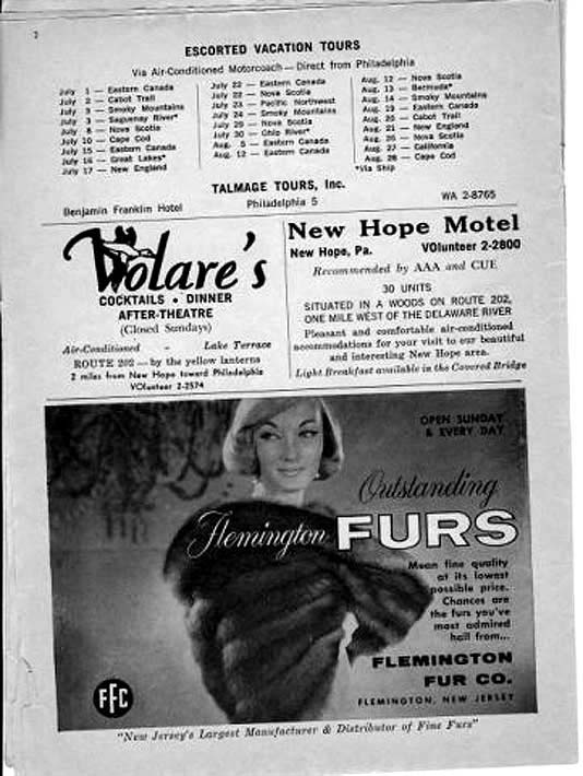 'Carousel' 1960 playbill, page 3