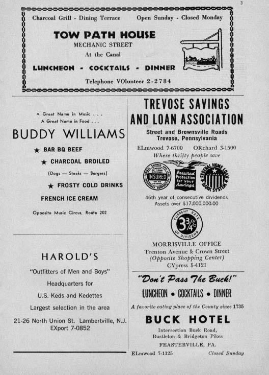 'Finian's Rainbow' 1960 playbill, page 5