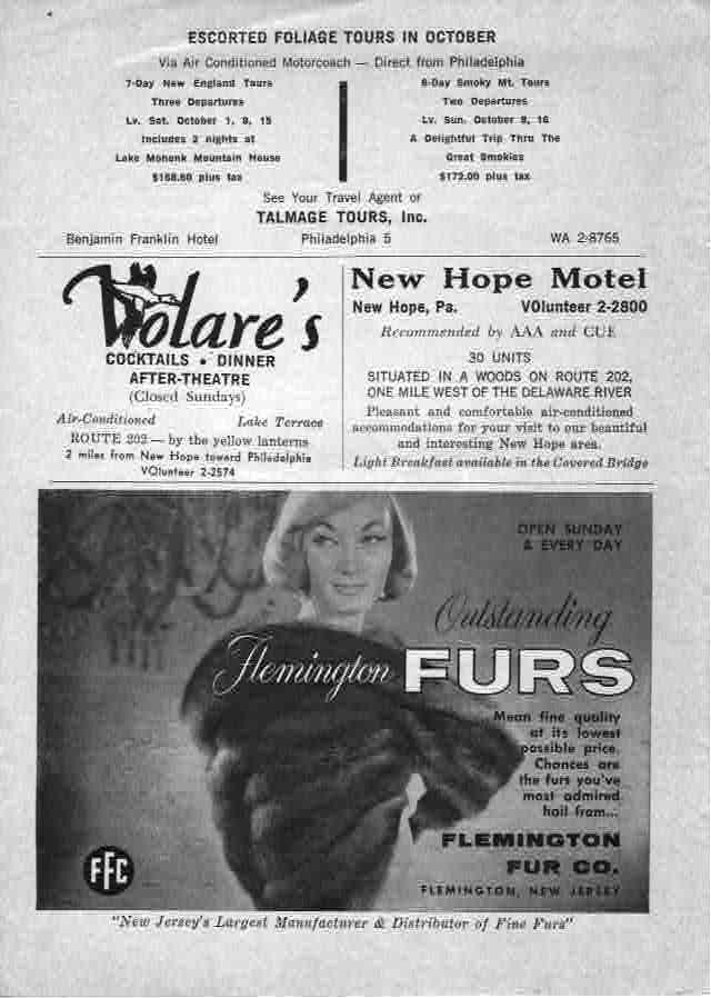 Sunrise at Campobello' 1960 playbill, page 3