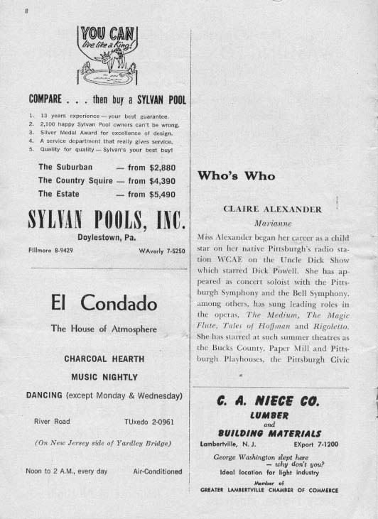 The New Moon' 1960 playbill, page 10