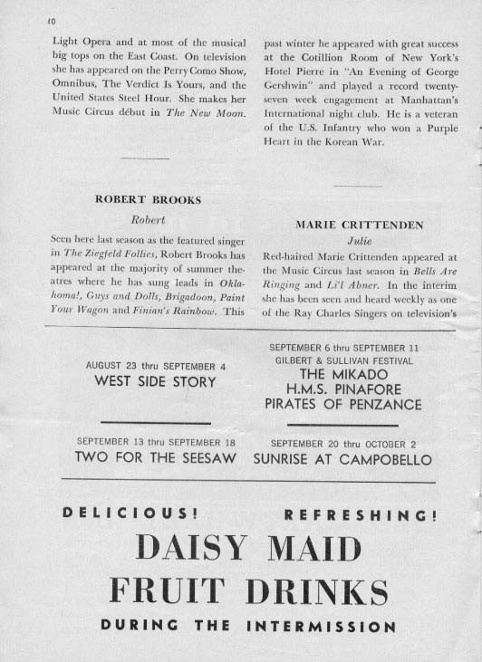 The New Moon' 1960 playbill, page12 