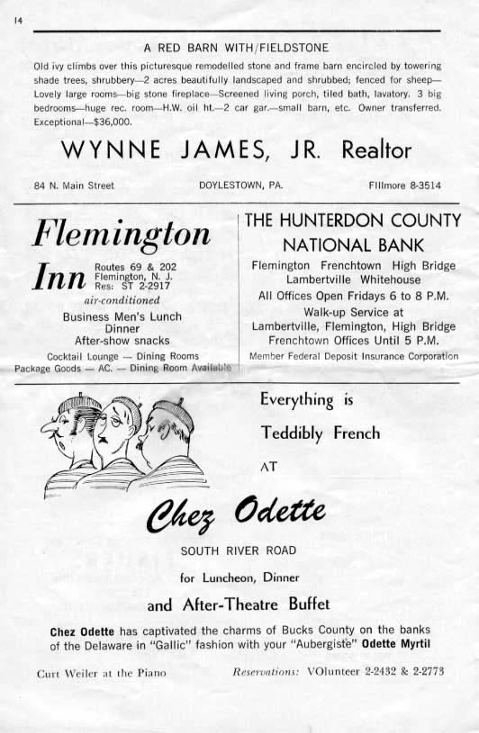'Destry Rides Again' 1961 playbill, page 14
