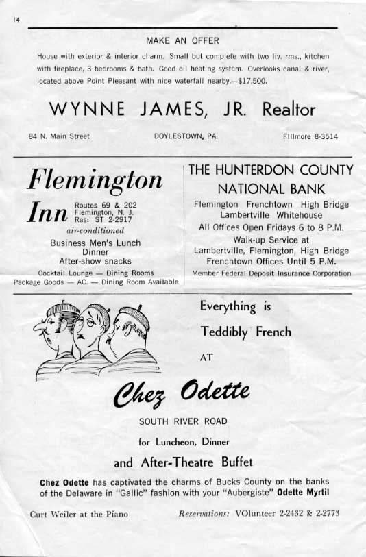 'The King and I' 1961 playbill, page 14