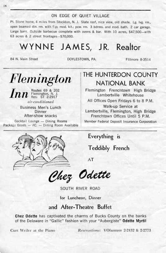 'Pal Joey' 1961 playbill, page 14