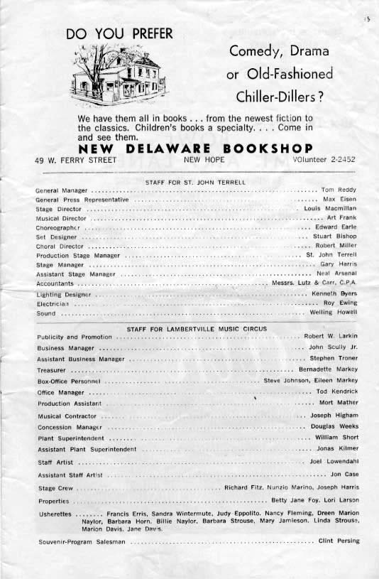 'Pal Joey' 1961 playbill, page 15