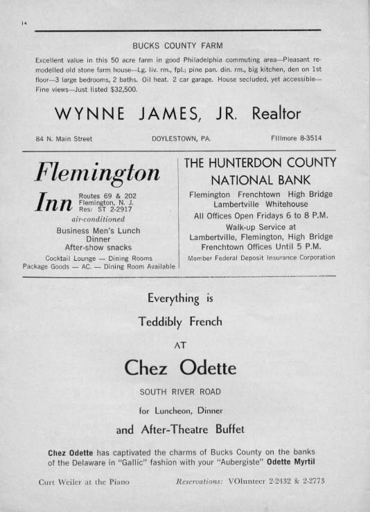 'Tenderloin' 1961 playbill, page 14
