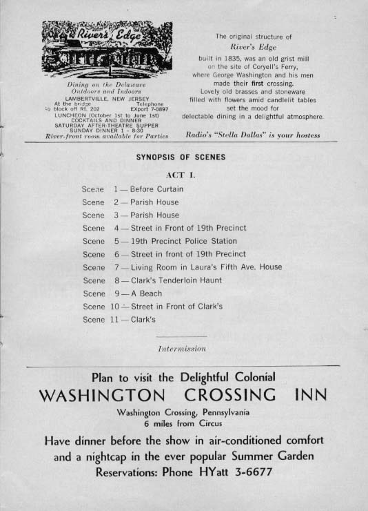 'Tenderloin' 1961 playbill, page 5