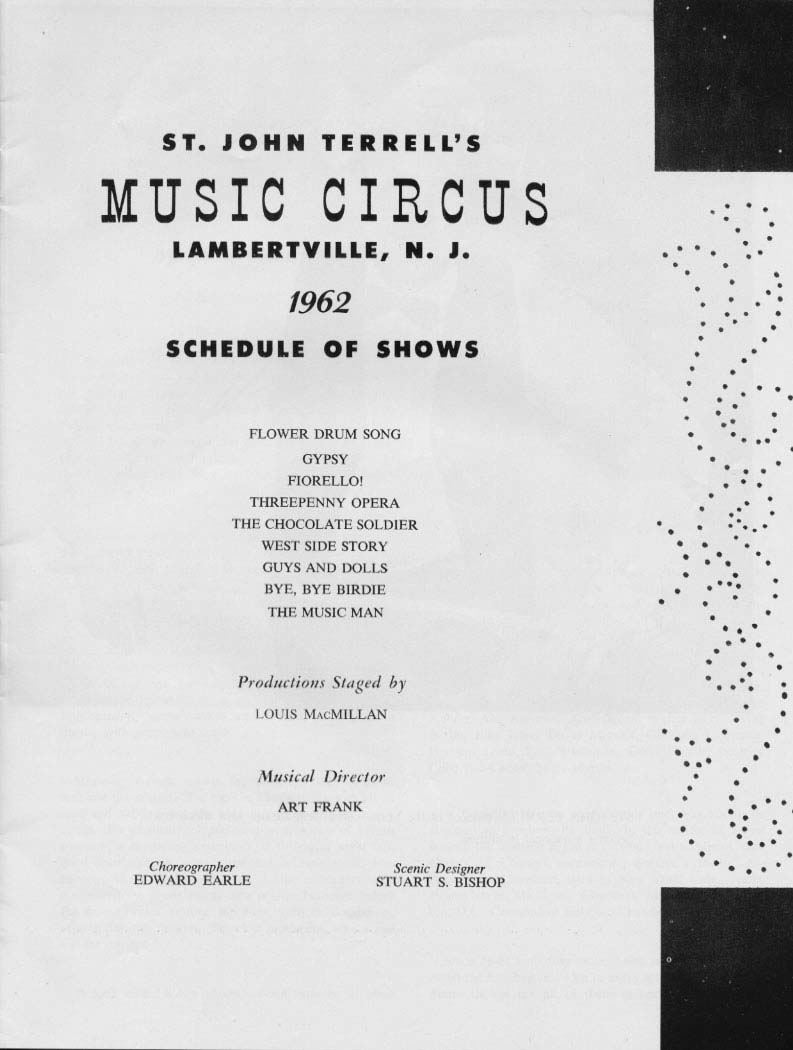1962 Music Circus Season Souvenir Program, page 3