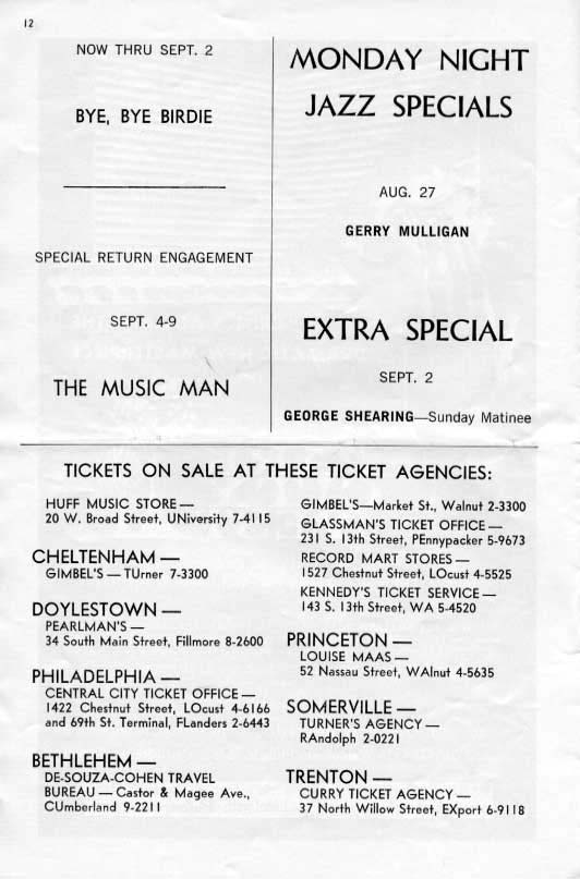 'Bye, Bye Birdie' 1962 playbill, page12 