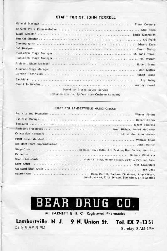 'Fiorello!' 1962 playbill, page 15