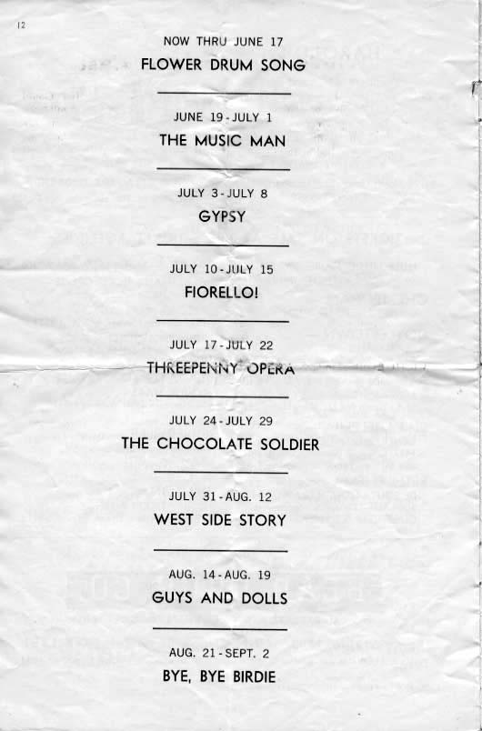 'Flower Drum Song' 1962 playbill, page12 