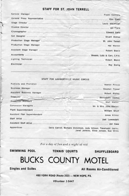 'Flower Drum Song' 1962 playbill, page 15