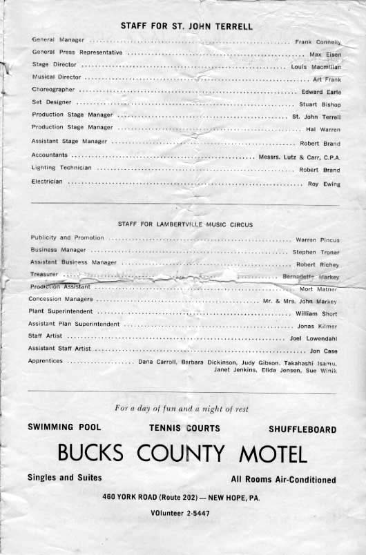 'Flower Drum Song' 1962 playbill, page 15