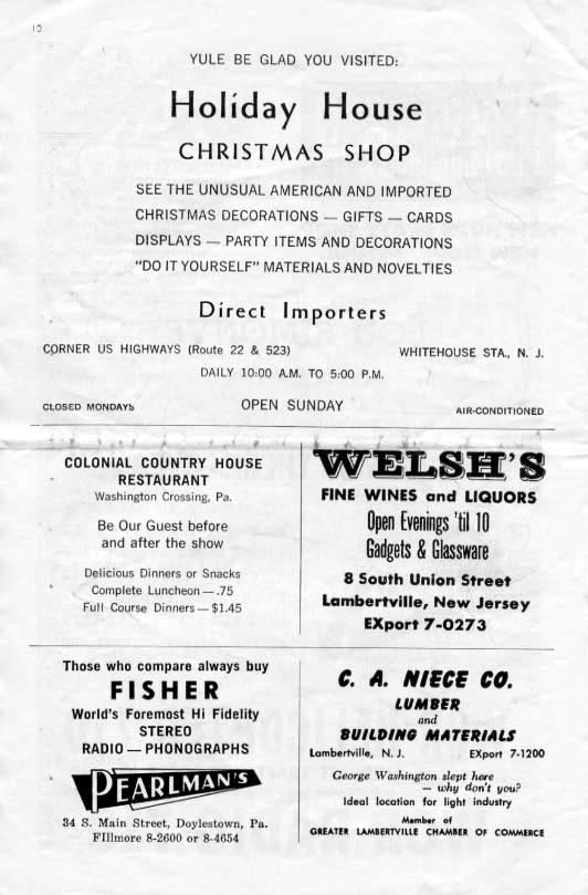 'Guys and Dolls' 1962 playbill, page 10