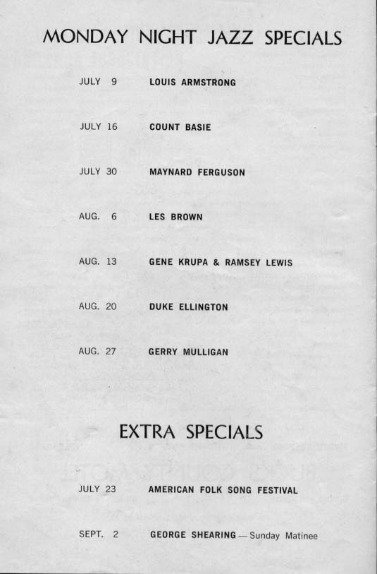 'Gypsy' 1962 playbill, backcover