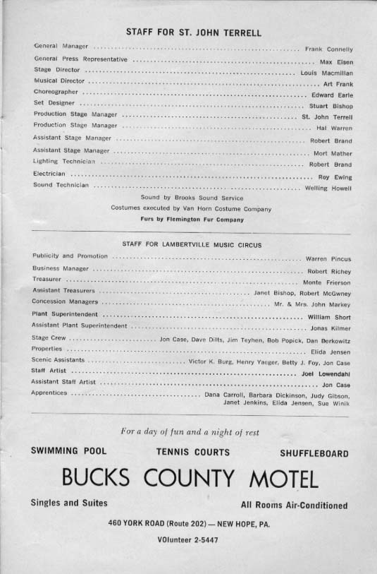'Gypsy' 1962 playbill, page 15