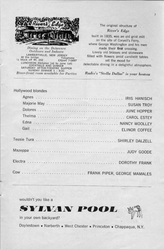 'Gypsy' 1962 playbill, page 7