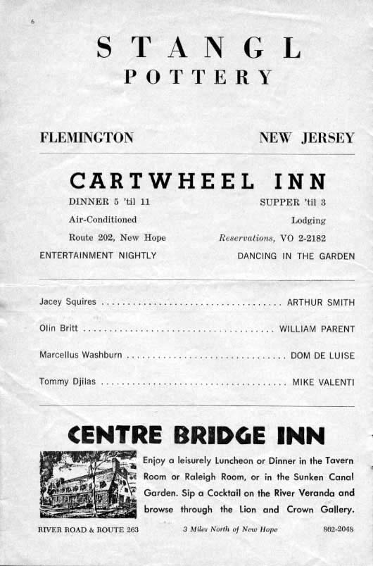 'The Music Man' 1962 playbill, page 6