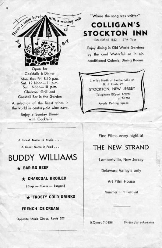 'The Music Man' 1962 playbill, page 8