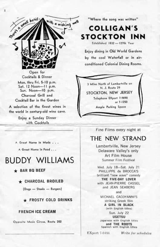 'The Threepenny Opera' 1962 playbill, page 8
