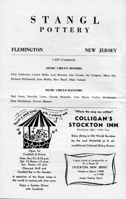 'Brigadoon' 1963 playbill, page 6